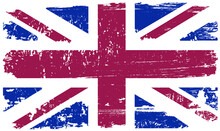 British Flag In Grunge Style