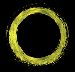 Wall Mural - Abstract grunge gold circle.