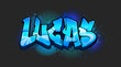 Lucas Graffiti Name Design