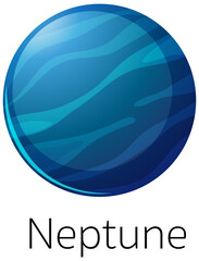 Wall Mural - isolated neptune on white background