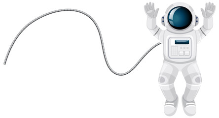 Wall Mural - Isolated astronaut cartoon on white background