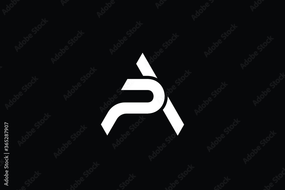 Minimal Innovative Initial AP logo and PA logo. Letter AP PA creative elegant Monogram. Premium Business logo icon. White color on black background - obrazy, fototapety, plakaty 