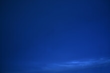 Dark Blue Sky Dramatic Night Time View.