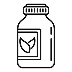 Poster - science medical jar icon. outline science medical jar vector icon for web design isolated on white b