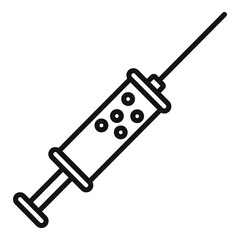 Sticker - Syringe plastic icon. Outline syringe plastic vector icon for web design isolated on white background