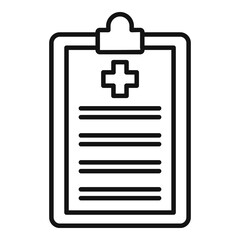 Poster - medical clipboard icon. outline medical clipboard vector icon for web design isolated on white backg
