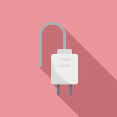 Wall Mural - Electric plug icon. Flat illustration of electric plug vector icon for web design