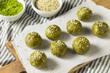 Wall Mural - Homemade Healthy Matcha Bliss Energy Balls