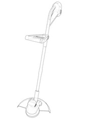 Wall Mural - outline trimmer grass cutter