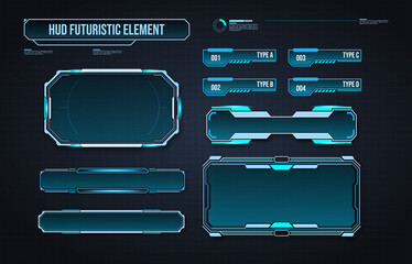 Futuristic HUD element interface. Virtual graphic touch user interface