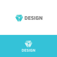 Poster - Prism icon design. SImple flat abstract logo template. Modern emblem idea. Logotype concept design for business. Isolated vector illustration.