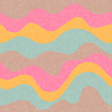 Curve Lines Ribbons Wavy Seamless Pattern.