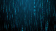 © Evgeny - Columns of blue hexadecimal numeric characters.