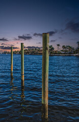 Wall Mural - Old Wood Mooring Posts in the Intracoastal Waterway