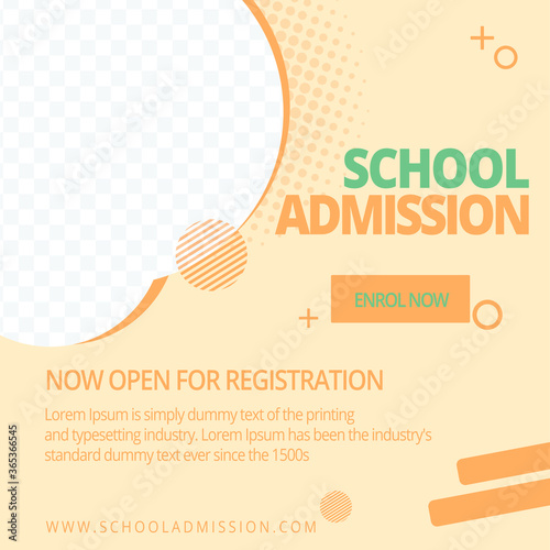 Fotografía School admission social media post template