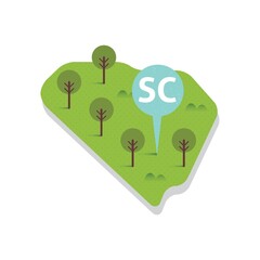 Sticker - south carolina state map