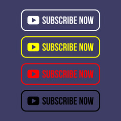 Poster - subscribe now button red color, icon symbol vector eps
