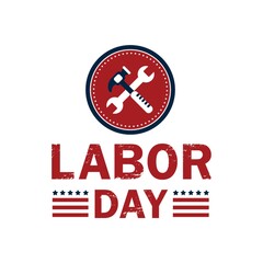 Wall Mural - us labor day label