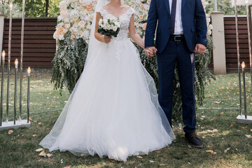 bride and groom at the wedding ceremony