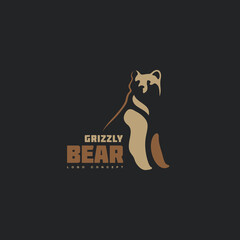 Wall Mural - Grizzly bear logo