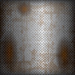 Wall Mural - diamond metal plate background