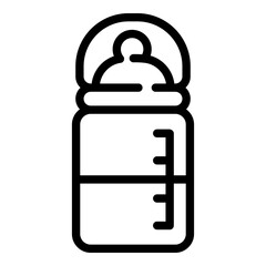 Poster - Half milk bottle icon. Outline half milk bottle vector icon for web design isolated on white background