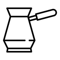 Poster - Traditional coffee pot icon. Outline traditional coffee pot vector icon for web design isolated on white background