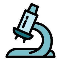 Poster - Lab microscope icon. Outline lab microscope vector icon for web design isolated on white background
