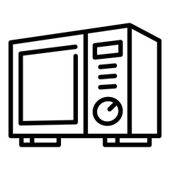 Poster - Office microwave icon. Outline office microwave vector icon for web design isolated on white background