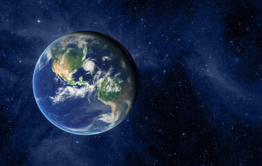 Canvas Print - Planet Earth with a spectacular sunset 