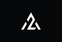Minimal Innovative Initial AZ Logo And ZA Logo. Letter AZ ZA Creative Elegant Monogram. Premium Business Logo Icon. White Color On Black Background