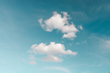 white cloud on the blue sky.