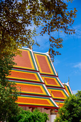 Roofs of Thai temples in Thailand