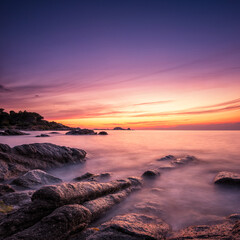 Sticker - Sunset over Ile Rousse in Corsica