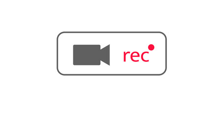 video recording sign, currently recording, rec,  illustration icon