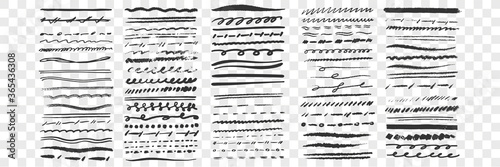 Fotografía Hand drawn lines set collection