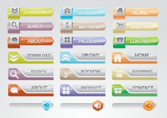 Wall Mural - web interface buttons