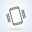 Vibrate phone line. Simple modern icon design illustration.