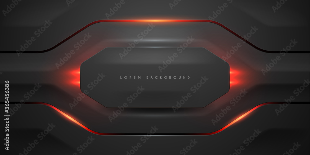 Abstract dark metallic background with red light effect Stock Vector ...