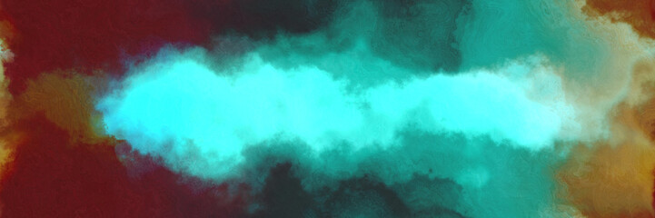 Aufkleber - abstract watercolor background with watercolor paint style with old mauve, turquoise and blue chill colors and space for text or image