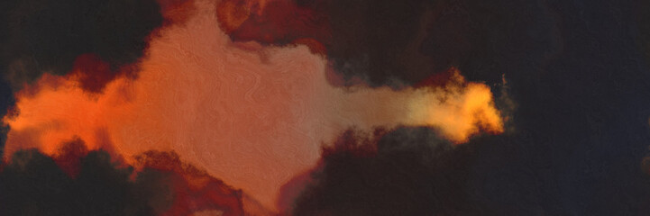 Poster - abstract watercolor background with watercolor paint style with sienna, very dark blue and brown colors. can be used as background texture or graphic element