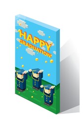 Wall Mural - happy graduation card