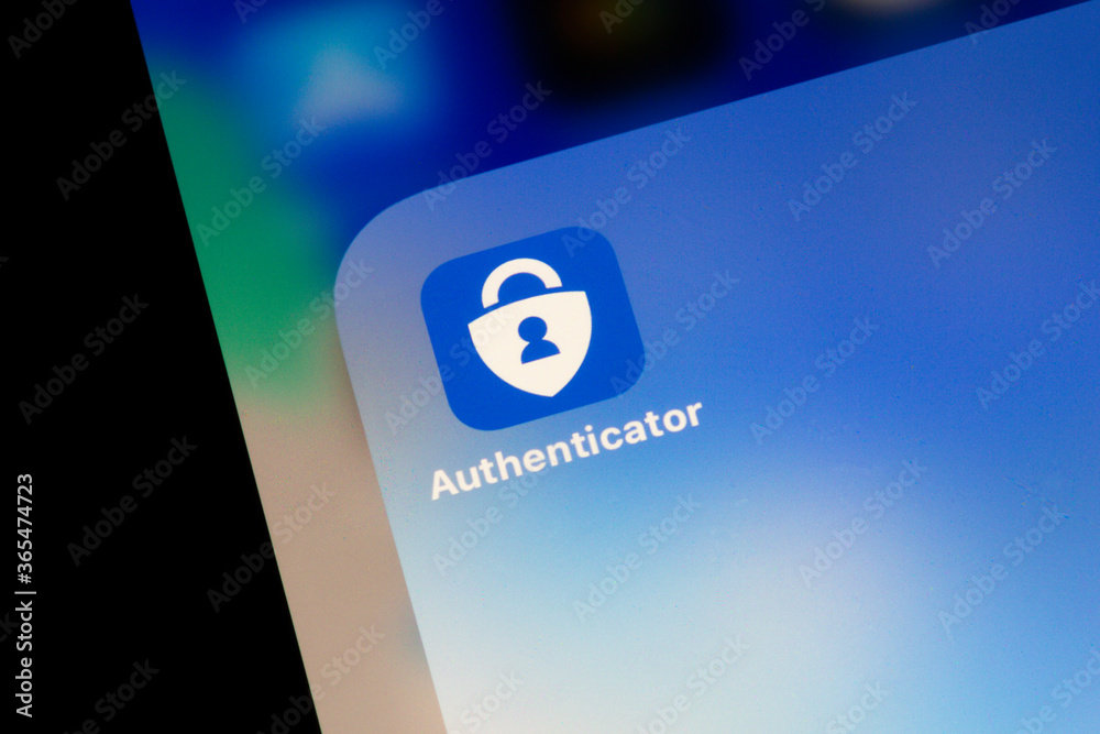 Microsoft Authenticator Ico File Ostersund, Sweden - July 17, 2020: Microsoft Authenticator app icon on ...