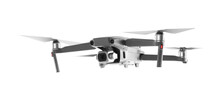 Modern Drone With Camera Isolated On White