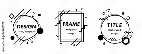 見出しやタイトルのフレームのセット 枠 装飾 飾り おしゃれ Stock Illustration Adobe Stock