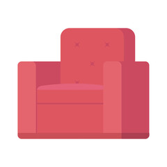 Sticker - comfortable sofa, luxury couch, modern house sofa, domestic couch furniture, cozy luxury couch vector illustration design