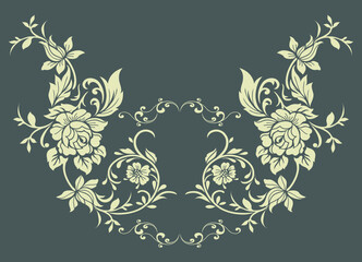 flower motif design element