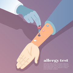 Wall Mural - Allergy Symptoms Isometric Background