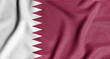 National flag of the Qatar. The main symbol of an independent country. Flag of Qatar.