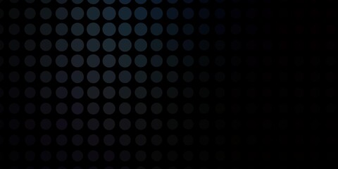 Dark BLUE vector background with circles. Illustration with set of shining colorful abstract spheres. Pattern for booklets, leaflets.